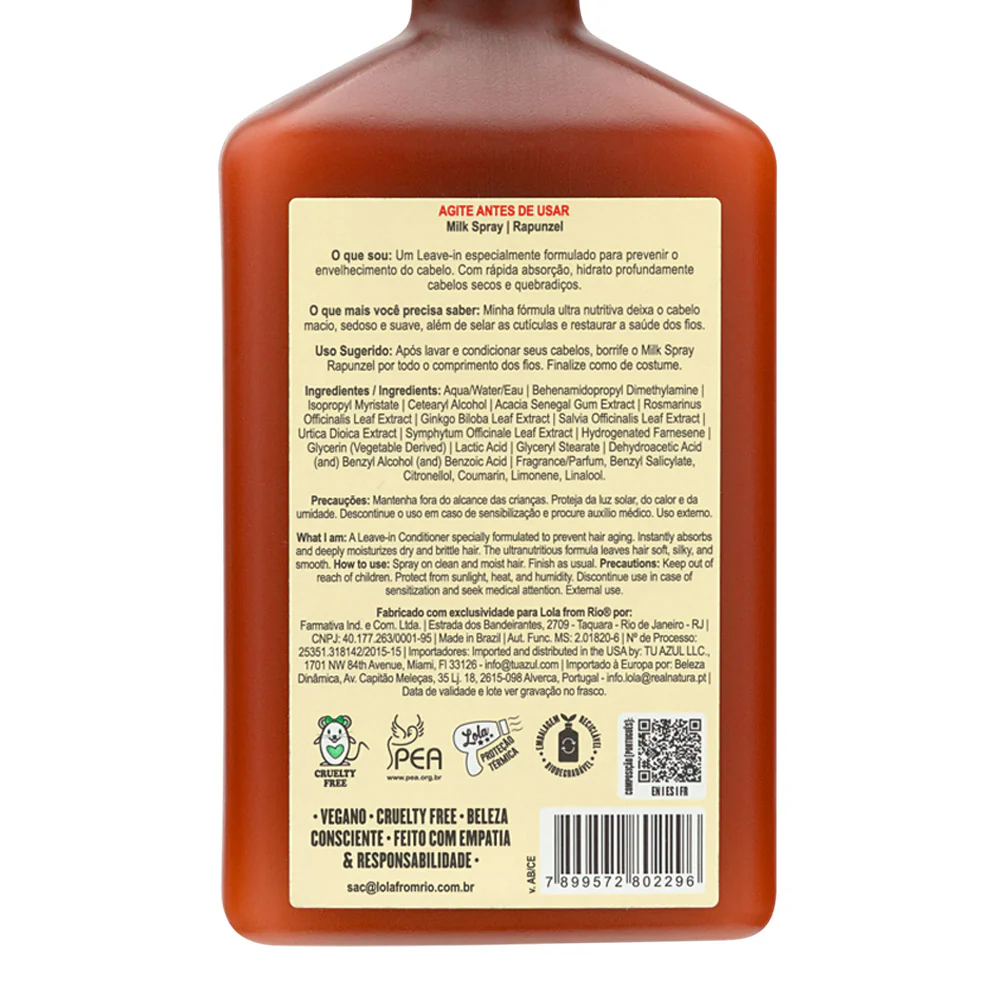 Lola From Rio Rapunzel Milk Spray 250ml - acondicionador sin aclarado anticaída - Image 6